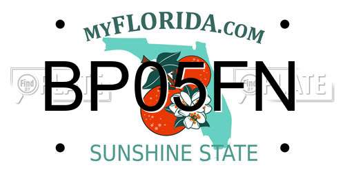 BP05FN Florida License Plate