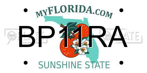 BP11RA Florida License Plate