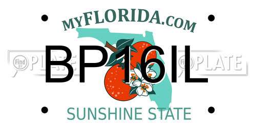 BP16IL Florida License Plate