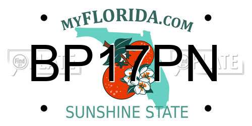 BP17PN Florida License Plate
