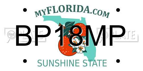 BP18MP Florida License Plate