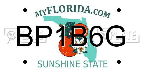 BP1B6G Florida License Plate