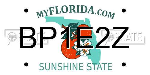BP1E2Z Florida License Plate