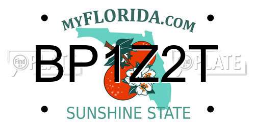 BP1Z2T Florida License Plate