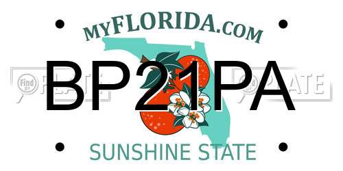BP21PA Florida License Plate