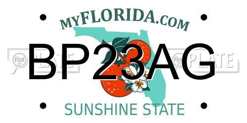 BP23AG Florida License Plate