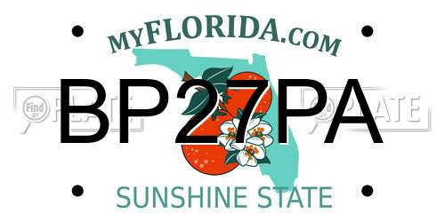 BP27PA Florida License Plate