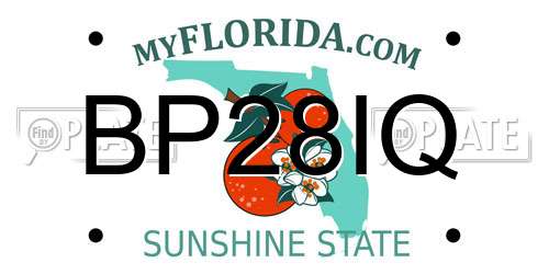 BP28IQ Florida License Plate
