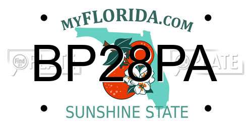 BP28PA Florida License Plate