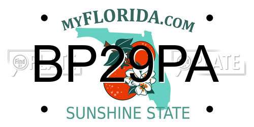 BP29PA Florida License Plate