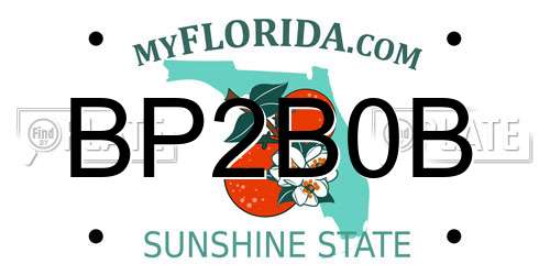 BP2B0B Florida License Plate