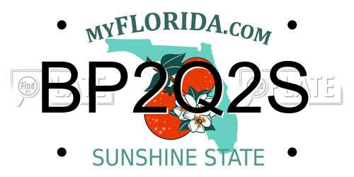 BP2Q2S Florida License Plate