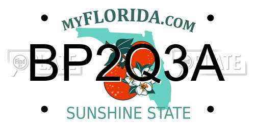 BP2Q3A Florida License Plate