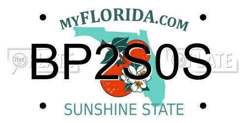 BP2S0S Florida License Plate