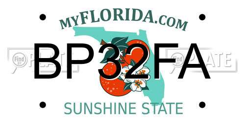 BP32FA Florida License Plate