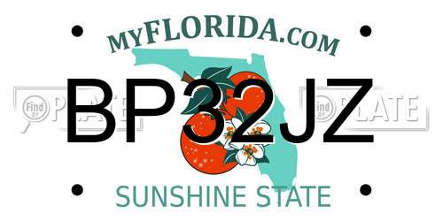 BP32JZ Florida License Plate