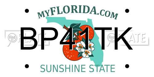 BP41TK Florida License Plate