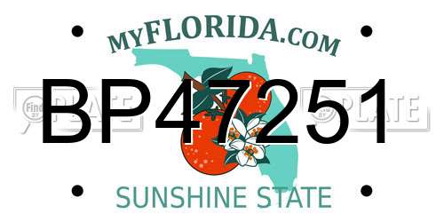 BP47251 Florida License Plate