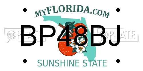 BP48BJ Florida License Plate