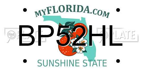 BP52HL Florida License Plate