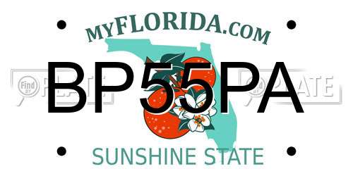 BP55PA Florida License Plate