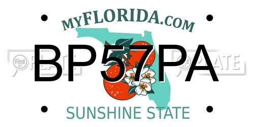 BP57PA Florida License Plate