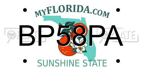 BP58PA Florida License Plate