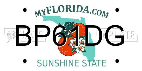 BP61DG Florida License Plate