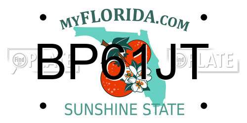 BP61JT Florida License Plate