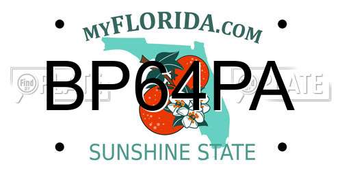 BP64PA Florida License Plate