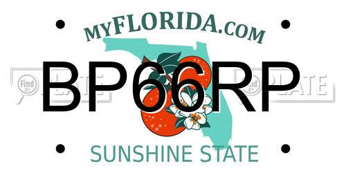 BP66RP Florida License Plate