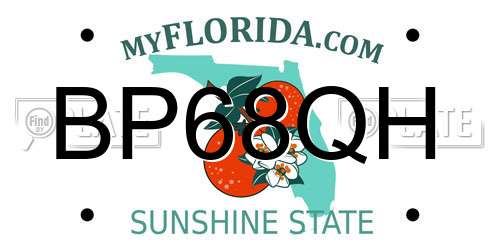 BP68QH Florida License Plate