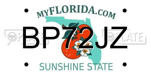 BP72JZ Florida License Plate