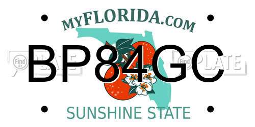 BP84GC Florida License Plate