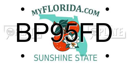 BP95FD Florida License Plate