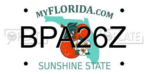 BPA26Z Florida License Plate