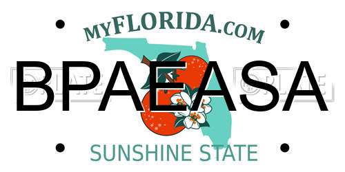 BPAEASA Florida License Plate
