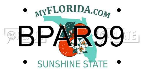 BPAR99 Florida License Plate