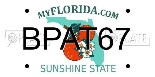 BPAT67 Florida License Plate