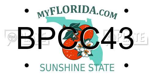 BPCC43 Florida License Plate