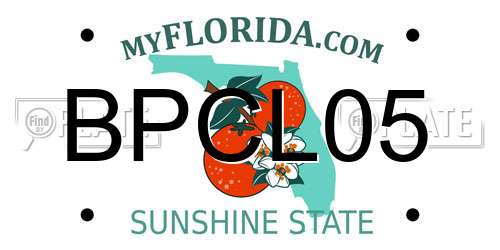 BPCL05 Florida License Plate