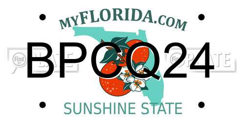 BPCQ24 Florida License Plate