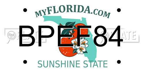BPEF84 Florida License Plate