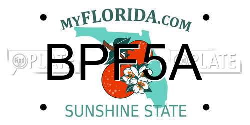 BPF5A Florida License Plate
