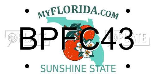 BPFC43 Florida License Plate