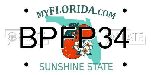 BPFP34 Florida License Plate