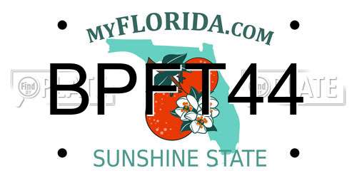 BPFT44 Florida License Plate