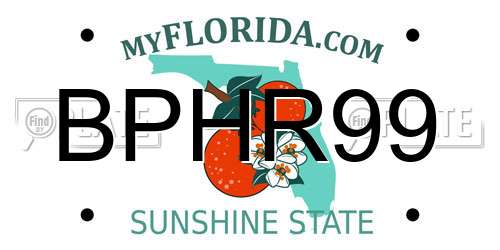 BPHR99 Florida License Plate