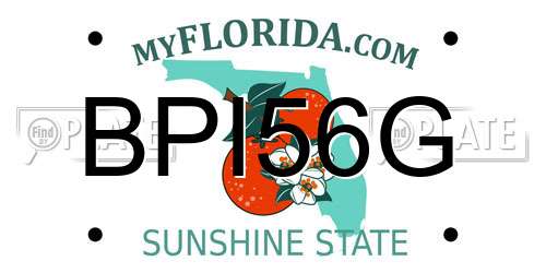 BPI56G Florida License Plate