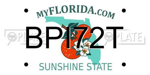 BPI72T Florida License Plate